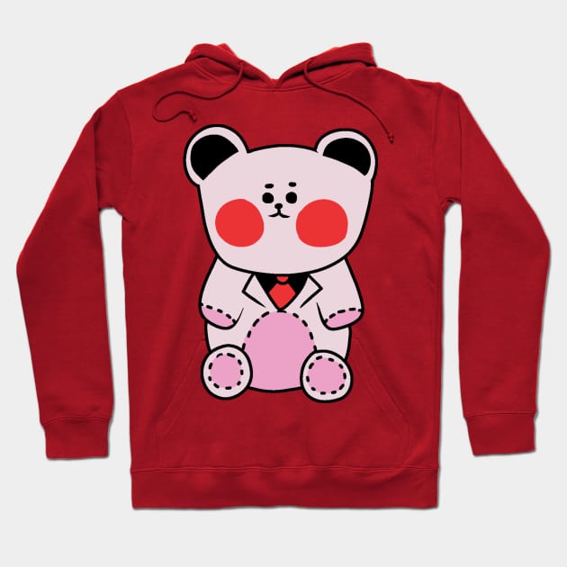 Pink Teddy Hoodie by LaserPewPew